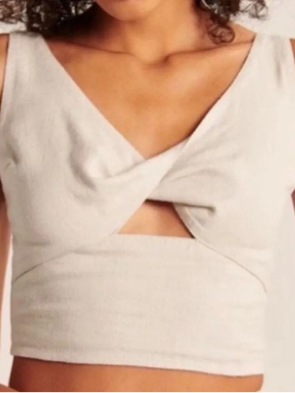Abercrombie twist front crop top, medium